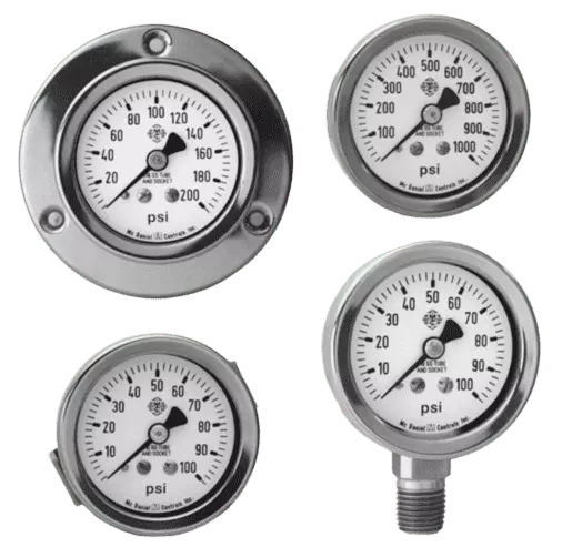 Hydraulic pressure gauges